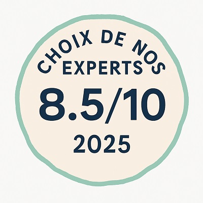 badge choix de nos experts 2025 avec note 8.5 10 hersolution